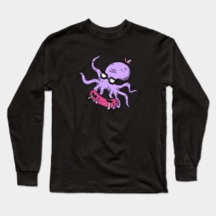 Cool Skating Octopus Long Sleeve T-Shirt